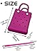 Small Rubber Beach Bag Waterproof Mini Eva Tote Pool Bag With Holes and Crossbody Strap For Women (color-Fuchsia)