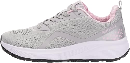 Image of BRONAX Womens Wide Toe Box Road Running Shoes S71 | Wide Width, Breathable, Plantar Fasciitis, EVA Midsole, Non Slip, Rubber Outsole, Female, Comfortable, Athletics, Bunions