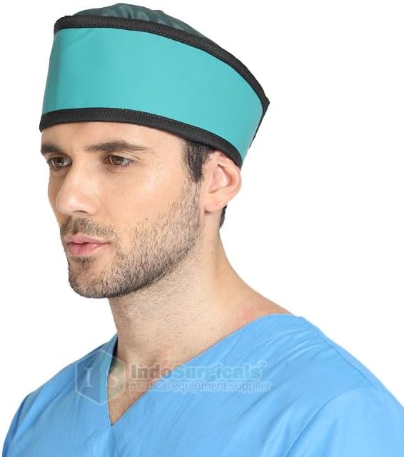 IS IndoSurgicals X Ray Lead Cap (Radiation Protection Head Shield), Lead Equivalency 0.35 mm - BARC Approved