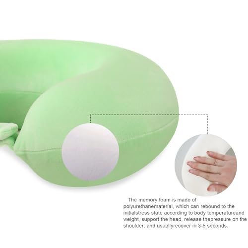 Image of Neck Pillows for Travel Comfortable Travel Neck Pillow U Shape Memory Foam Support Neck and Head Portable Neck Travel Pillow Suitable for Airplane Trains Car Travelings