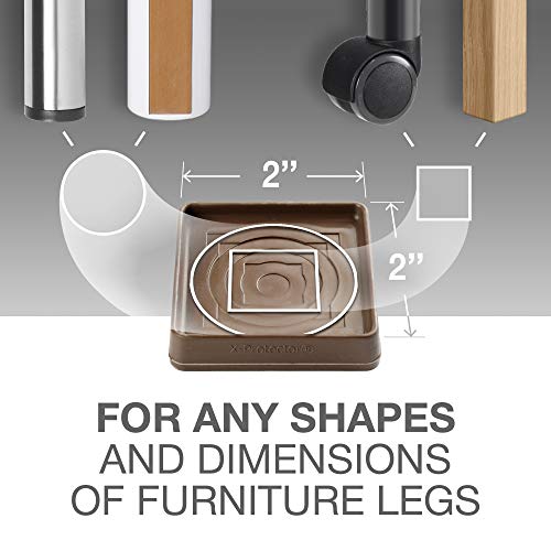 Furniture Cups X-Protector – 2" Caster Cups 4 Pcs – Premium Furniture Coasters – Ideal Bed Stoppers – Non Skid Furniture Pads With A Perfect Design – Rubber Furniture Pads - Protect Any Flooring! #TOP2