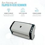 FI-6130 Fujitisu Document Scanner ADF - 1 Year Warranty - Duplex Sheet-Fed Document Scanner with 24V, USB 2.0 Cable & Microfiber Cleaning Cloth (Renewed) - Image 3