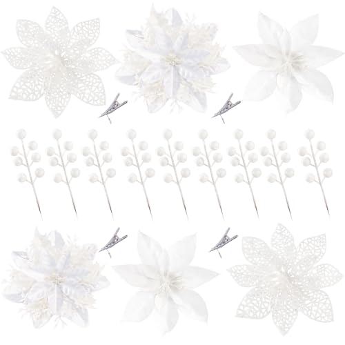 Sggvecsy 30 Pcs 3 Styles Christmas Glitter...