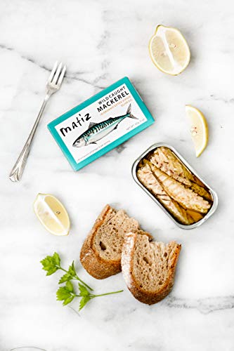Matiz Mackerel In Extra Virgin Olive Oil | 3 Ounces | Spanish Natural Artisan Wild Caught Fish (5 Pack) #TOP4