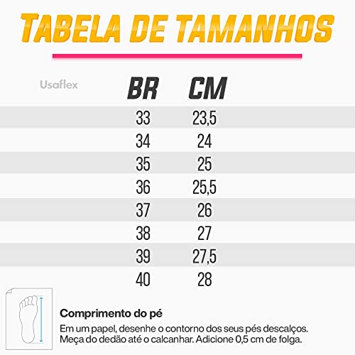 Sandália Usaflex Plataforma Anabela Laser Feminina (35, Preto/Marrom)