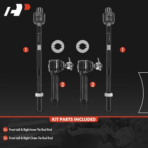 A-Premium Front Inner & Outer Tie Rod End Kit Fix Uneven Tire Wear by A-premium - Used condition - Image 3