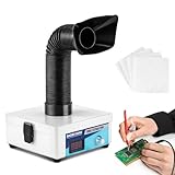 BAOSHISHAN Solder Fume Extractor Smoke Absorber Desktop Welding Smoke Sucker Remover with Display 3 Stage Filters for DIY Welding Work Soldering Work