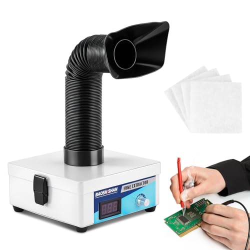 BAOSHISHAN Lötrauchabsaugung Schweißrauchabsauger Mini Desktop Lötrauchabsorber mit 3-Stufen-Filter Lötrauch Absaugung für Lötstation Schweißarbeiten 20W