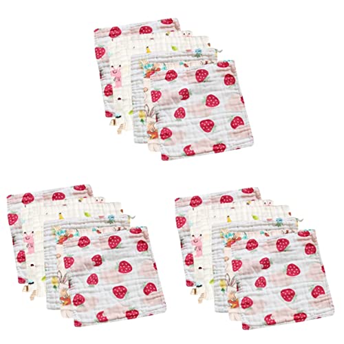 Kisangel 18 Piezas De Agua De Alimentación Pura Saliva Patrón Algodón Baberos Capa Niños Pequeños Toalla Eructo Bandana Bebés Baba para Toallitas Gasa Azar Niños Bebé Babero