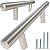 Alpine Hardware | 25Pack ~ 5" (127mm) Hole Center | Round Precision Contoured Ends & Satin Nickel Matte Finish | Kitchen Cabinet Hardware/Dresser Drawer Handles