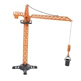 Gadpiparty Tower Crane Toy for Boys 1:16 Scale Construction Vehicle with Winch Hook Engineering Playset for Boys and Girls Interactive Model for Playground and Educational