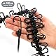 COM-FOUR® 2X Reisewäscheleine - 180-350 cm je Leine- Camping Wäscheleine mit reflektierendem Spanngummi - Wäscheleine mit je 12 Metall Klammern - Mobile Wäscheleine mit Haken (schwarz/schwarz)