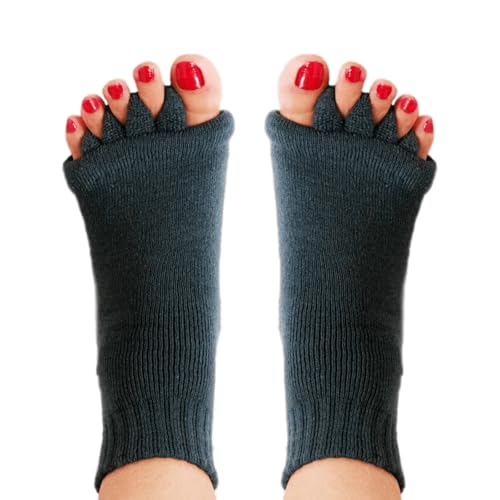 Image of Happy Feet Toe Alignment Separator Socks, Prevent Foot Cramps and hammertoes, Toe Separator Massage Socks