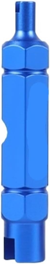 3-in-1 Bike Multifunctional Valve Core Remover Tool Wrench Spanner for Bicycle Schrader and Presta Valve Extender(CSQMBS-Blue)