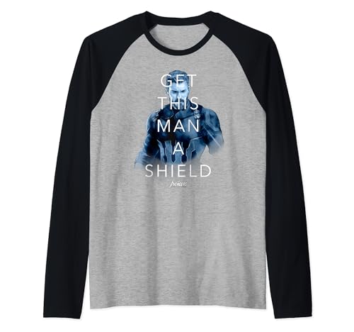 T-shirt Captain America Get This Man A Shield manches raglan confort optimal