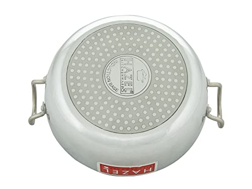 HAZEL 2300 ML Aluminium Kadhai with Handle | 4mm Thick Induction Base Kadai for Cooking | Heavy Aluminium Cookware for Daily Use - Image 5