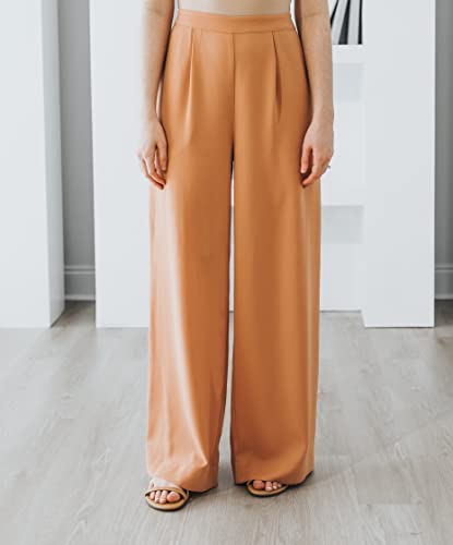 The Drop Women's Cork Wide Leg Pull-On Pant by @withloveleena