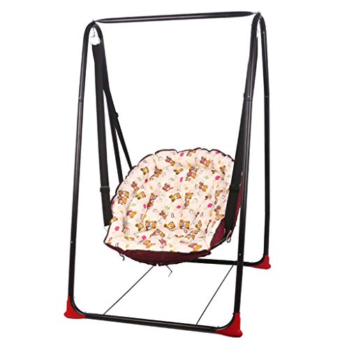 Swing Children's Swing Chair Balcony Indoor Baby Rocking Chair Adult Hammock Outdoor Cradle Parent Rocking Chair (Color : Pink)