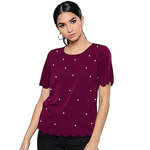 Image of Harpa Women Round Neck Solid Top