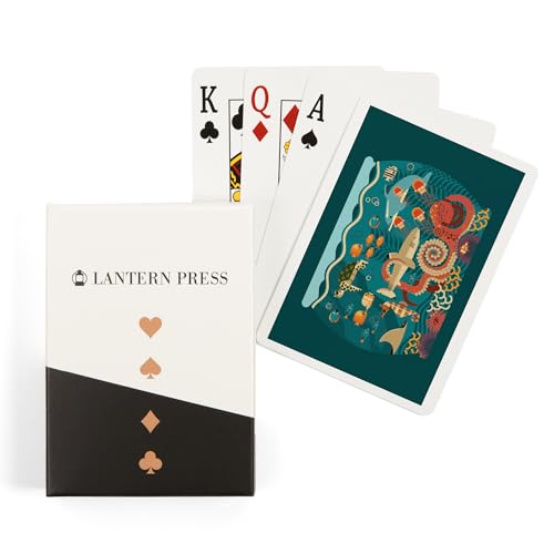 Baraja de Poker Marine Life Geométrica 52 Cartas