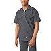 Dickies Men's Short Sleeve Work Shirt, Charcoal, Large