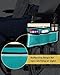 Wheelchair Side Storage Bag Solid Color Turquoise Armrest Pouch with Cup Holder and Reflective Strip Wheelchair Accessories Organizer Bags for Walkers Rollator