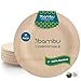 Bambu 9-Inch Round Veneerware Plates, Package of 25