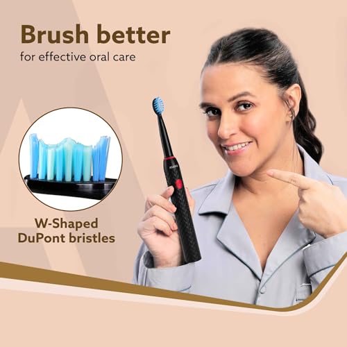 AGARO Royal Sonic Electric Toothbrush Heads for Adults, 5 pcs, Dupont Nylon Bristles - Image 3