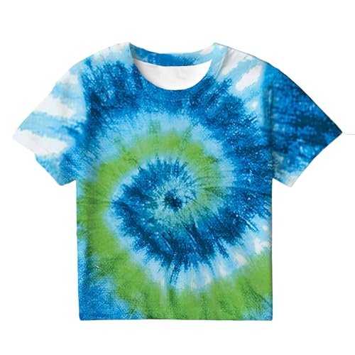 Image of Kids Tie Dye Shirt for Boys Girls Children Tie-Dye Hippes Tshirt Short Sleeve Tee Shirt for Todder