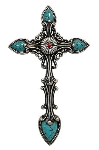 De Leon Collections 14230 Vintage Ornate Antique Turquoise and Silver