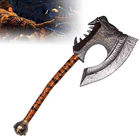 RealFireNSteel - Grom Hellscream's Gorehowl (High Density Foam) Axe, 82cm, Cosplay Prop, Includes Axe Head and Handle, Suitable for Child and Teen, Manual Operation