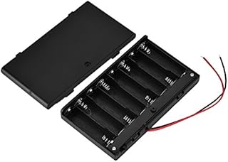 Tihebeyan Battery Holder Case, Store 8¡ÁAA Battery, 12V total Voltage, ABS Material Battery Storage Box with Switch