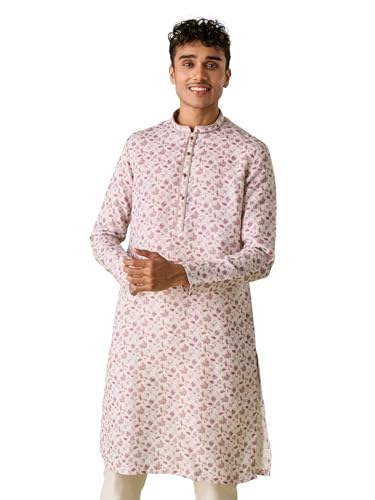 Kurta col mandarin coton fleuri homme : la solution confort contre la chaleur des fêtes