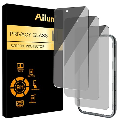 Ailun 3 Pack for iPhone Air Privacy Screen Protector [6.5 inch] with installation frame, Anti Spy Private Tempered Glass Anti-Scratch Case Friendly[Not for iPhone 17/17 Pro/17 Pro Max] by Ailun - Used condition - US$5.99