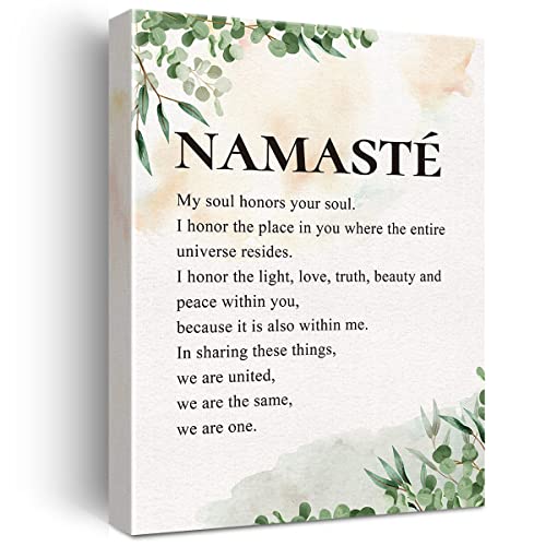YeleY Namaste Canvas Wall Art Meditation Poster Home Decor