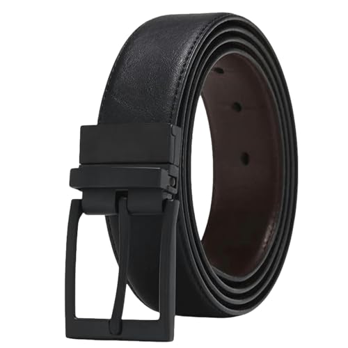 Ceinture en cuir ceinture réversible à boucle pivotante hommes ceinture confortable business