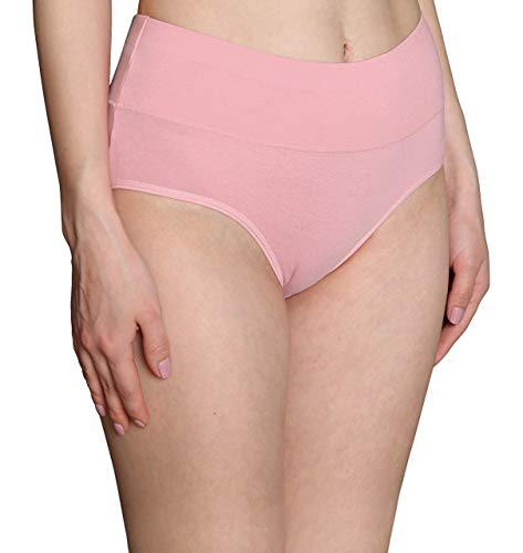 Image of INNERSY Womens Underwear Cotton Briefs Postpartum High Waisted Panties 5 Pack