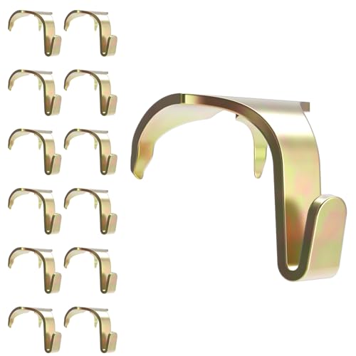 appacare 12 Pcs Molding Hooks for Picture Rails Moulding Picture Rail Hangers Hooks for Art & Photos (Gold)