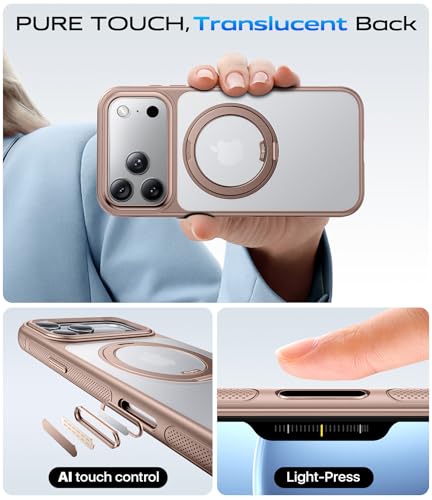 Image of iPhone 17 Pro Max Case with Stand for Women /Men, Strong Magnetic for iPhone