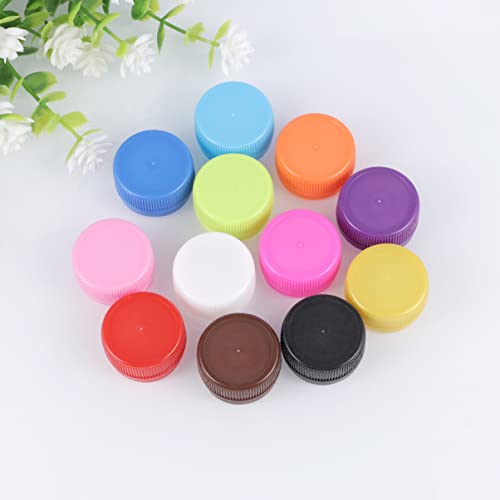 Image of Healifty 200pcs Colorful Plastic Drink Bottle Caps for Boys and Girls Projects Versatile Plastic Beverage Bottle Covers for Home Education and Art Classes