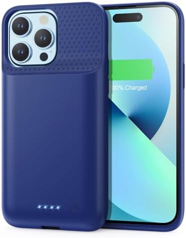 JCK 7000mAh Battery Case For IPhone 14 Plus 14 Pro Max 13 Pro Max 12 Pro Max Ultra Slim Battery Charging Case Rechargeable Anti Fall Protection Charger Cover 6.7'', Support Apple