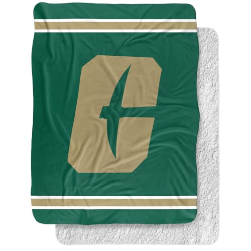 Charlotte Blanket, 60"x80" Primary Logo Stripes Silky Touch Sherpa Back