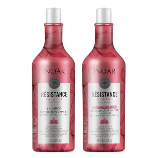 Kit Inoar Shampoo + Condicionador 1L Resistance Lotus