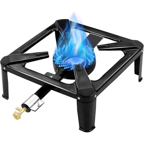 Jargrovs Fornello a gas,fornello a da esterno,10KW fornello da campeggio,fornello portatile gas con tubo flessibile 1,5 m,fornello da esterno wok a 4 gambe per campeggio,barbecue e attività all'aperto