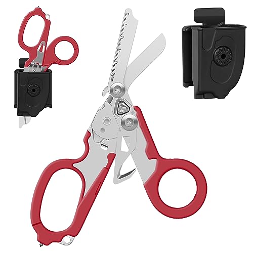 Emergency Response Shears, Stainless Steel Foldable Scissors Pliers, Outdoor Camping Rescue Scissors Tools