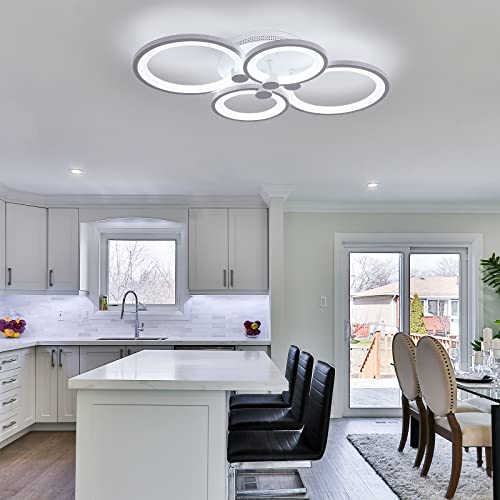 Stch Modern Led Ceiling Lights,56W Dimmable Flush Mount Lighting Fixture,Modern Acrylic Chandeliers For Bedroom Living Room Dining Room Kitchen Office Study Corridor Light Fixtures,3000-6000K #TOP5