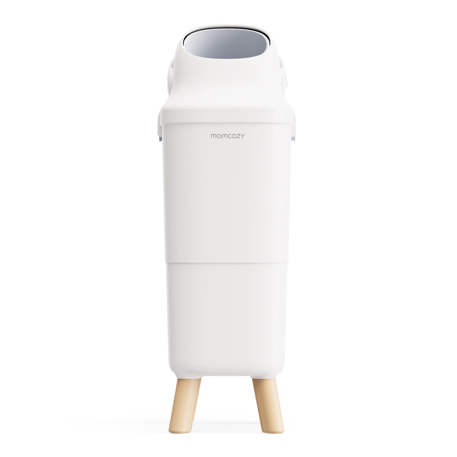 Momcozy Windeleimer mit 3-fach-Verschlusssystem zur Reduzierung von Gerüchen, windeleimer geruchsdicht breite Öffnung, ergonomische Höhe, großes Fassungsvermögen mit Sichtfenster, diaper bin