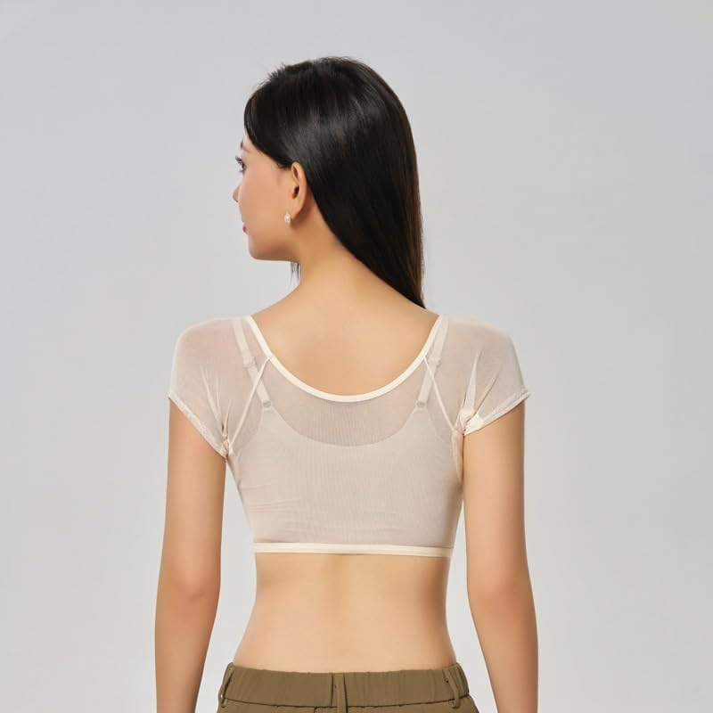 Sweat absorbing vest, transparent breathable mesh, thin leak proof, sweat proof women's vest