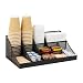 Mind Reader Breakroom Condiment Organizer, 11 Compartment, Black