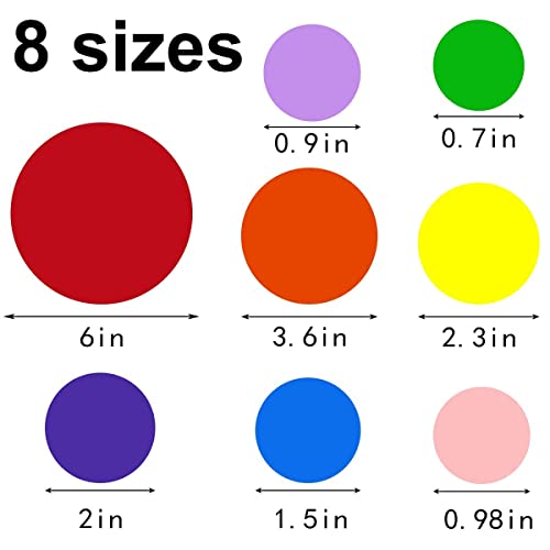264 Pieces Polka Dot Wall Decals Circles Decals For Wall Vinyl Dots Stickers Set For Room Kids Bedroom Nursery Playroom Classroom Decor Graphic Decals Stickers 7 Different Size（12 Colors） #TOP2